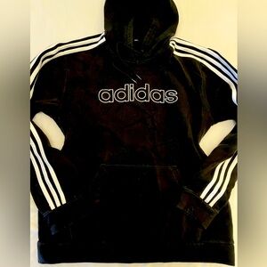 Adidas 3-Stripes Hoodie – Black/White